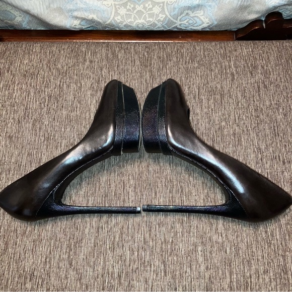 BRIAN ATWOOD Platform Heels BROWN / BLACK Glitter - Sz 10 (EU 41) Very nice! - Picture 15 of 16